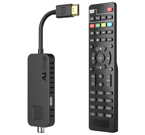 Dcolor DVB T2 Receiver - HDMI TV Stick HD 1080P H265 HEVC Main 10 Bit, Unterstützung USB WiFi/Multimedia/PVR [Inklusive 2in1 Universal-Fernbedienung] von DCOLOR