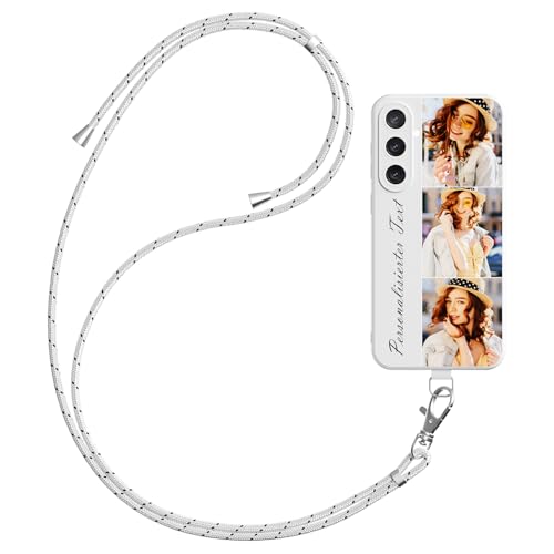 DCPPCY Handykette Personalisierte Handyhülle für Samsung Galaxy S21 FE 5G, Selbst Gestalten Hülle mit Handyband Kette, TPU Custom handyhülle mit Foto Bild Text, Hülle mit Eigenem Foto (Mehrfarbig) DCPPCY Handykette Personalisierte Handyhülle für Samsung Galaxy S21 FE 5G, Selbst Gestalten Hülle mit Handyband Kette, TPU Custom handyhülle mit Foto Bild Text, Hülle mit Eigenem Foto (Mehrfarbig) von DCPPCY