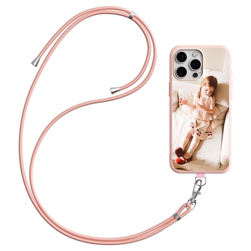 DCPPCY Handykette Personalisierte Handyhülle für iPhone 11, Selbst Gestalten Hülle mit Handyband Kette, TPU Custom handyhülle mit Foto Bild Text, Hülle mit Eigenem Foto (Mehrfarbig) von DCPPCY