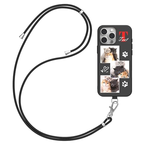 DCPPCY Handykette Personalisierte Handyhülle für iPhone 7/8/Se20/Se22, Selbst Gestalten Hülle mit Handyband Kette, TPU Custom handyhülle mit Foto Bild Text, Hülle mit Eigenem Foto (Mehrfarbig) von DCPPCY