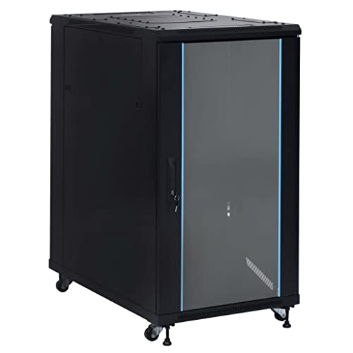 Elektronikzubehör 22U Netzwerkschrank mit Schwenkfüßen 19 IP20 1050x600x1170mm Sonstiges von DCRAF