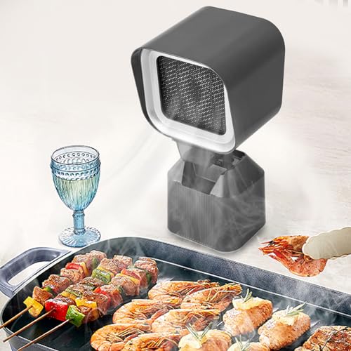 Mini Dunstabzugshaube, Tragbare Tisch-Dunstabzugshaube mit 2 Geschwindigkeiten Abluftventilator, Tischhaube mit Ölauffangbehälter für Steak Grillen BBQ Camping Wohnmobil Küche von DCSYOG