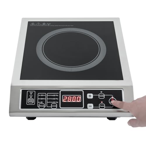 Professional Induktionskochfeld, 3500W Induktionskochplatte mit Timer und Isolierfunktion, 8 Leistungsstufen, 50 KG Tragkraft, Edelstahl Einzelinduktionskochfeld Professional Induktionskochfeld, 3500W Induktionskochplatte mit Timer und Isolierfunktion, 8 Leistungsstufen, 50 KG Tragkraft, Edelstahl Einzelinduktionskochfeld von DCSYOG