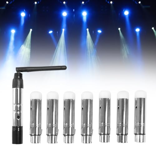 Wireless DMX512 Controller, 8PCS 2,4G ISM Kabelloser XLR Sender/Empfänger Männlich/Weiblich LED Lichtsteuerung Kurzversion für DJ LED Bühnenbar Partylicht von DCSYOG