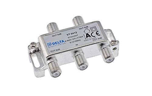 DCT Delta 4 Fach Verteiler 5-1218 MHz Kabelfernsehen, TV-Verteiler, BK-Verteiler, DVB-C, Splitter, Class A, F-Verteiler von DCT Delta
