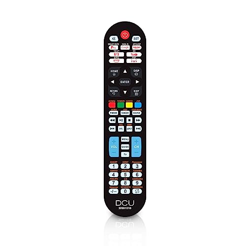 DCU TECNOLOGIC | Universal-Fernbedienung | LCD/LED-Fernbedienung | Taste für Netflix und YouTube | Schwarz von DCU TECNOLOGIC