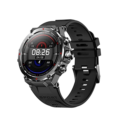 DCU Tecnologic | GPS Smartwatch | Smart Watch | Amoled HD Touchscreen | 14 Sportmodi | Benachrichtigungs-Apps und Anrufe | IP68* | Schwarz von DCU TECNOLOGIC