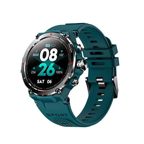 DCU Tecnologic | GPS Smartwatch | Smart Watch | Amoled HD Touchscreen | 14 Sportmodi | Benachrichtigungs-Apps und Anrufe | IP68* | Zyan von DCU TECNOLOGIC