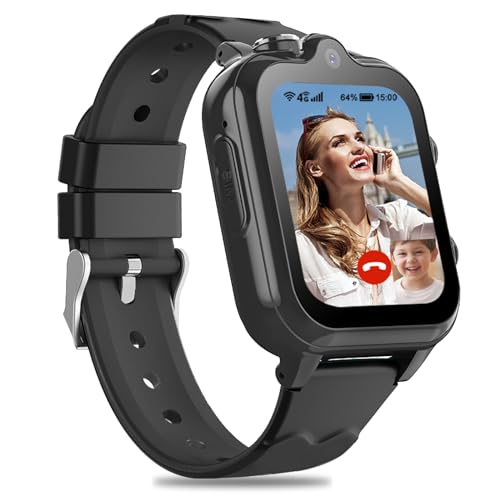 DDIOYIUR 4G Smartwatch Kinder mit GPS und Telefon, Smart Watch Kinder mit WiFi, Videoanruf, 2 Kamera, SOS, Schulmodus, Kinder Smartwatch für Jungen und Mädchen 4–16 Jahren. von DDIOYIUR