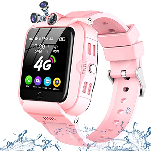 DDIOYIUR Kinder Smartwatch 4G GPS, Kinder Intelligente Uhr mit WiFi,SMS,Anruf, Sprach&Video Chat, Bluetooth,Wecker,Lehrplan, Schrittzähler, Smartwatches für Kinder von DDIOYIUR