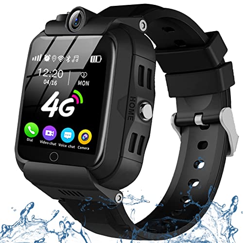 DDIOYIUR Kinder Smartwatch 4G GPS, Kinder Intelligente Uhr mit WiFi,SMS,Anruf, Sprach&Video Chat, Bluetooth,Wecker,Lehrplan, Schrittzähler von DDIOYIUR