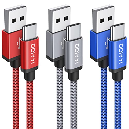 Lang USB C Kabel 3M, Nylon Typ C PS5 Ladekabel Schnellladekabel 3M 3Stück for Samsung Phone, Switch Lite/Pro Controller, PS5 Pro Controller, Xbox Controller Series X/S von DDIYYI