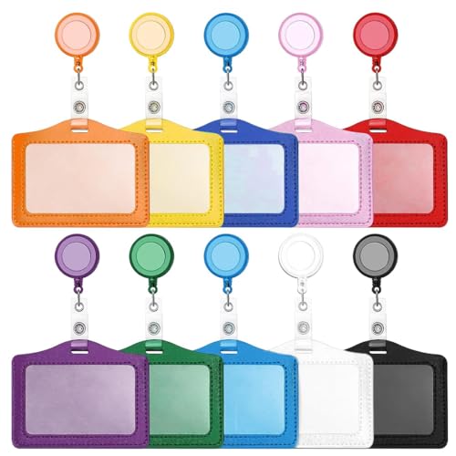 DDKY 10er-Pack Ausweishalter, Kartenhalter, bunter Kartenhalter mit einziehbaren Ausweisen für Geschäftsveranstaltungen, Ausstellungen, Ausweise, Reisekarten, Büro- und Schulbedarf DDKY 10er-Pack Ausweishalter, Kartenhalter, bunter Kartenhalter mit einziehbaren Ausweisen für Geschäftsveranstaltungen, Ausstellungen, Ausweise, Reisekarten, Büro- und Schulbedarf von DDKY
