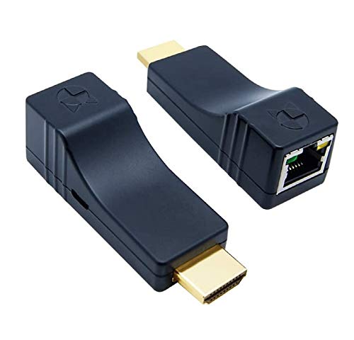 DDMALL 100M HDMI Extender über CAT6/CAT7 Kabel, USB-Betrieben, Einfache Installation, Full HD 1080p, Keine Verzögerung, Keine zusätzlichen Kabel erforderlich, HDMI Sender Empfänger Kit (HE-20) von DDMALL