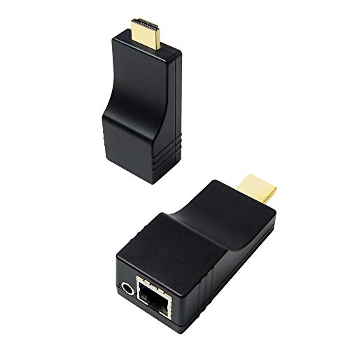 DDMALL 150M HDMI Extender Über TCP/IP, Mini Extender Über CAT5e/CAT6/CAT7, Kompakte Größe, Full HD, Einfache Installation, USB-Betrieben, Sender Empfänger Kit,HIP10 von DDMALL