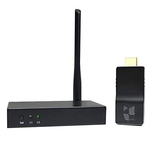 DDMALL Wireless HDMI Extender Transmitter und Receiver, USB-Powered, 60m in direkter Verbindung, Full House Coverage in Repeater Verbindung, Full HD 1080P, kompakte Größe, Ultra Low Latency von DDMALL