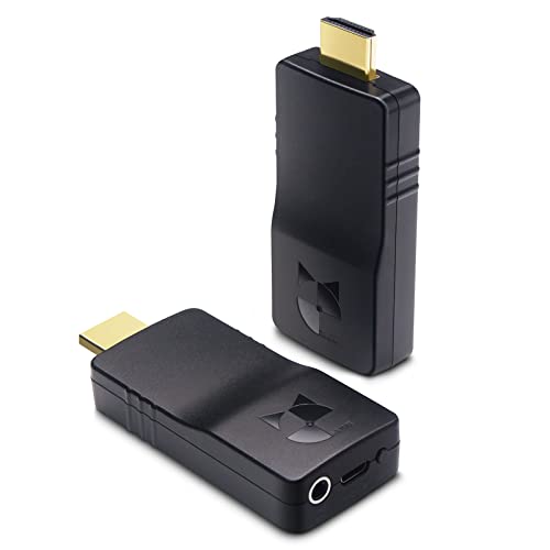 DDMALL Wireless HDMI Video Transmitter und Receiver Kit, HDMI Over IP Wireless Extender Kit, HD Video- und Audioübertragungssystem (WHE-10) von DDMALL