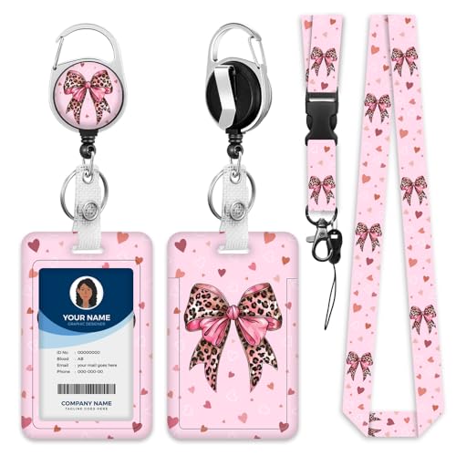 Schlüsselband für Ausweishalter für Damen, niedlich, Lehrer-Schlüsselband mit Ausweishalter-Clip, einziehbarer Schlüsselanhänger, Abzeichenspule, strapazierfähig, Lehrer, Krankenschwester, Arbeit Schlüsselband für Ausweishalter für Damen, niedlich, Lehrer-Schlüsselband mit Ausweishalter-Clip, einziehbarer Schlüsselanhänger, Abzeichenspule, strapazierfähig, Lehrer, Krankenschwester, Arbeit von DDPDDP