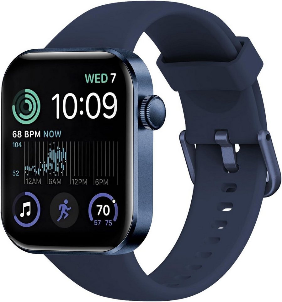 DDXCAW mit Telefonfunktion, 140+ Sportmodi Herzfrequenz SpO2 Schlafmonitor Smartwatch (1,85 cm, Android, iOS), mit 7 Tage Akkulaufzeit & IP68-Schutz – ideal für Alltag & Wassersport von DDXCAW
