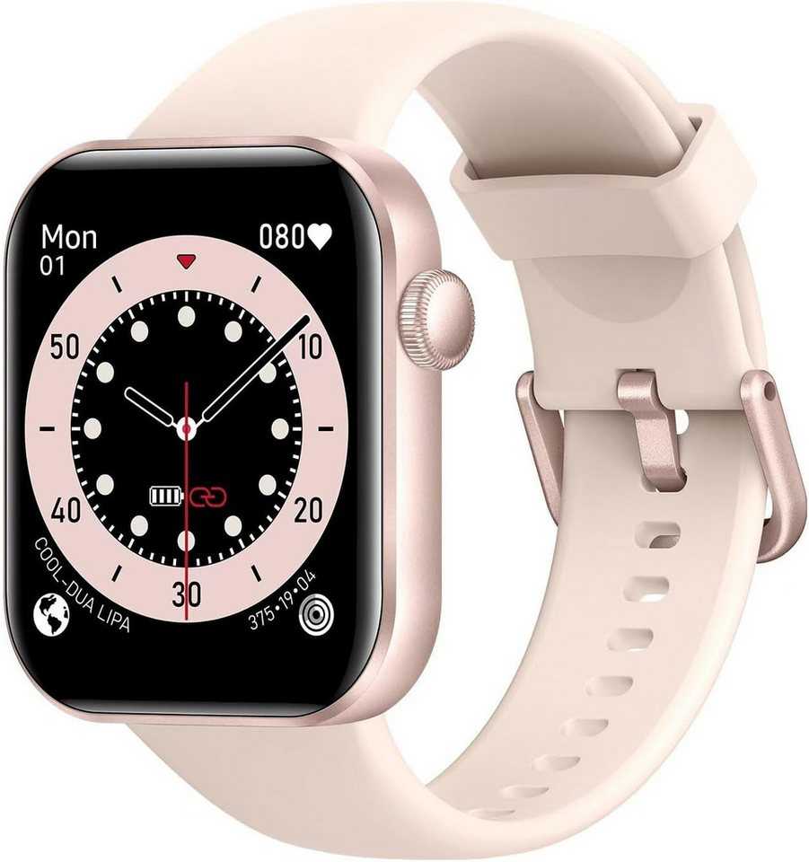 DDXCAW mit Telefonfunktion,140+Sportmodi Fitness Tracker mit HerzfrequenzSpO2 Smartwatch (1,85 cm, Android, iO), IP68 für Wassersportarten geeignet. Magnetisches Ladesystem & Akku von DDXCAW