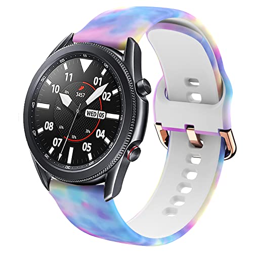 DEALELE Armband Kompatibel mit Samsung Galaxy Watch 3 45mm / Galaxy Watch 46mm / Gear S3, 22mm Sanft Silikon Ersatz Armbänd für Huawei Watch 3 / 3 Pro / GT3 46mm / GT2 46mm, Süssigkeit von DEALELE