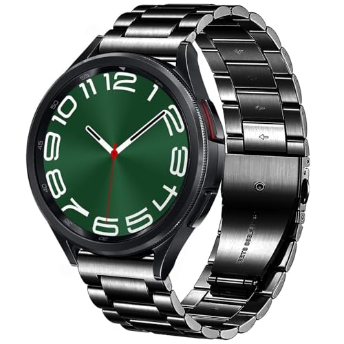 DEALELE Armband Kompatibel mit Samsung Galaxy Watch 7 / FE / 6/6 Classic / 5/5 Pro / 4/4 Classic / 3 41mm / Huawei GT3 42mm, 20mm Edelstahl Metall Ersatz Armbänd für Herren Damen, Schwarz DEALELE Armband Kompatibel mit Samsung Galaxy Watch 7 / FE / 6/6 Classic / 5/5 Pro / 4/4 Classic / 3 41mm / Huawei GT3 42mm, 20mm Edelstahl Metall Ersatz Armbänd für Herren Damen, Schwarz von DEALELE
