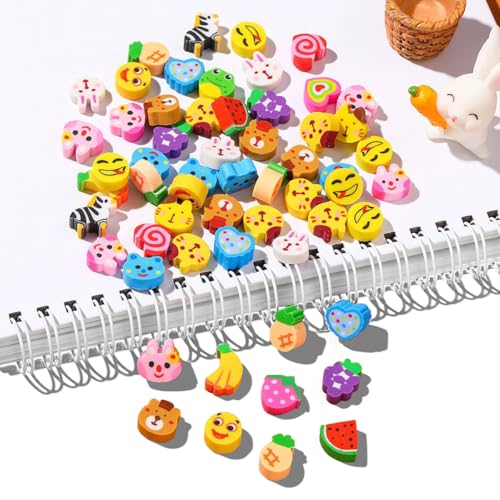 “50 Pcs Radiergummi Tiere Set, Neuheit Radiergummis für Party Favors, Tiere Radiergummis für Kinder Bleistift Radierer Geschenke Klasse Belohnungen für Studenten, Random Style von DEAMOX