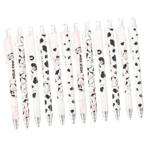 DEARMAMY 2 Sätze Gelstift Drücken Gel Pen Set Gel Pens Set Schreibwaren-set Kuhmuster Stifte Gelstift-set Schreibstifte Für Studenten Preisgeschenke Stift Für Studenten Plastik 6 Stücke * 2 von DEARMAMY