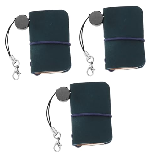 DEARMAMY 3st Notizbuch Für Mädchen Notizbuch Aus Pu-Leder Reise-Mini-notizbuch Schreibwaren Für Studenten Inspirierende Masse Mini-schreibblöcke Schulbedarf Tasche Arbeit Tafel von DEARMAMY
