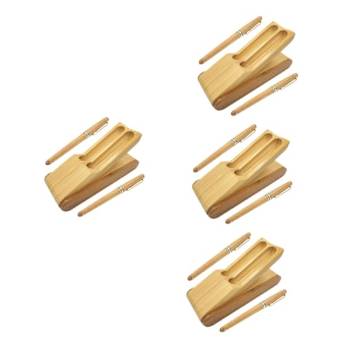 DEARMAMY 4 Sätze Stift-set Büro Stift Schreibstift Tragbare Signierstifte Etui Füllfederhalter Für Kalligrafie Kalligraphie-übungsstift Tintenstift Reisestift Bambus Brown von DEARMAMY