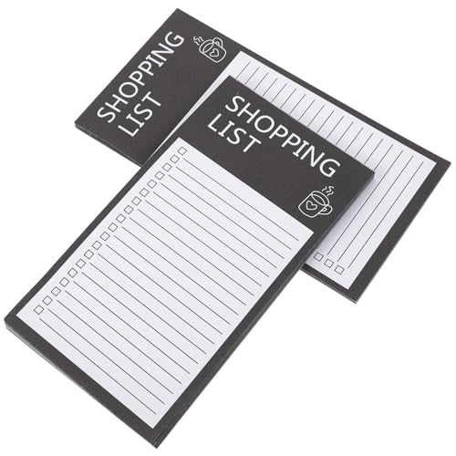 DEARMAMY Kühlschrankmagnete 2 Schwarze Magnetische Notizblöcke Im Kreidetafel-Stil Listenplaner Einkaufsliste to-Do-Notizen Für Den Kühlschrank Notizblock von DEARMAMY