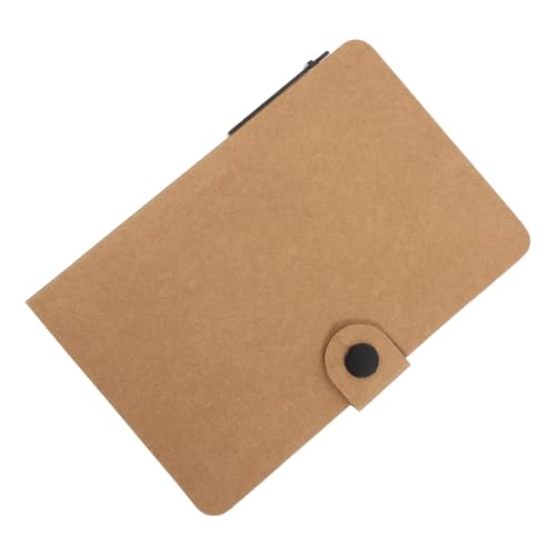 DEARMAMY Notizblock-set Klebriges Notizbuch Reisebüro-versorgungsset Taschennotizbuch Mit Stift Kleines Notizbuch Mit Stifthalter Kleines Spiralheft Mini-notizbuch-spirale Pu-leder Khaki von DEARMAMY