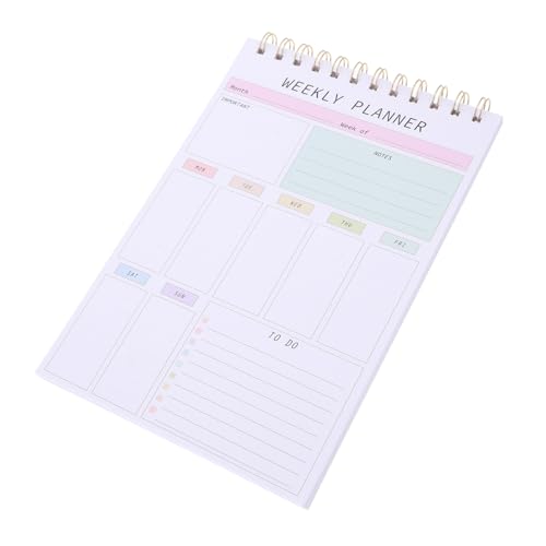 DEARMAMY Notizbuch Planer Notizblock Zu Machen Wöchentlicher Notizblock Pad Machen Stahldraht DEARMAMY Notizbuch Planer Notizblock Zu Machen Wöchentlicher Notizblock Pad Machen Stahldraht von DEARMAMY