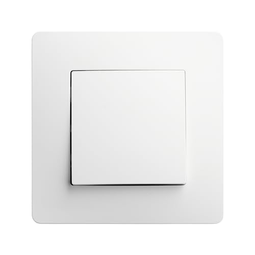 DEBFLEX - Caly - Wechselschalter - Quadratischer Wandschalter für Beleuchtungssteuerung - Automatische Anschlussklemmen - ABS - Unterputz Installation - Weiß - 71 x 71 x 37 mm von DEBFLEX