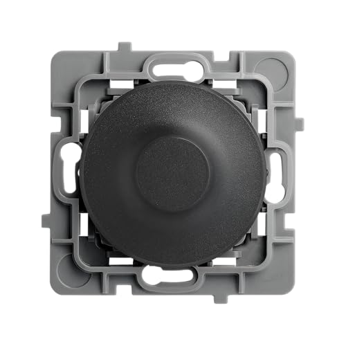 DEBFLEX - Casual Evo – Dimmmechanismus, kompatibel mit LED – Dimmschalter 1 W bis 75 W (LED) oder 1 W bis 300 W (Halogen) – Kunststoff – für Unterputz-Installation – Schwarz – 74 x 74 x 54 mm von DEBFLEX