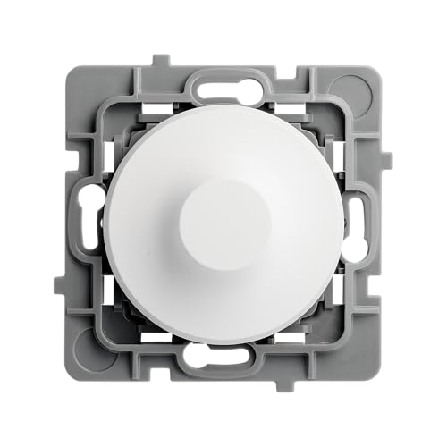 DEBFLEX - Casual Evo – Dimmmechanismus, kompatibel mit LED – Dimmschalter 1 W bis 75 W (LED) oder 1 W bis 300 W (Halogen) – Kunststoff – für Unterputz-Installation – Weiß – 74 x 74 x 54 mm von DEBFLEX