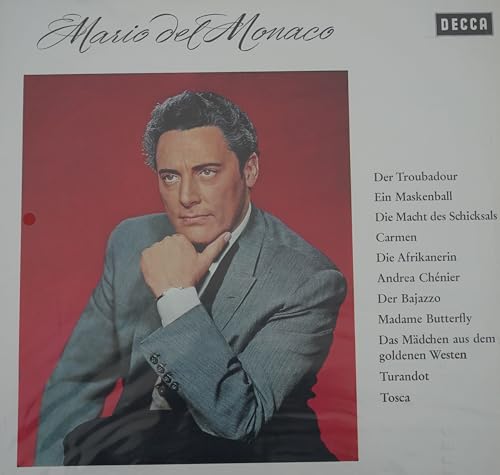 MONACO, MARIO DEL / singt aus Verdi-Opern / Bildhülle mit ORIGINAL Kunststoffinnenhülle / DECCA # VD 602 / Deutsche Pressung / 7" Vinyl Single Schallplatte / Orchester der Accademia di Santa Cecilia, Rom / ALBERTO EREDE von DECCA