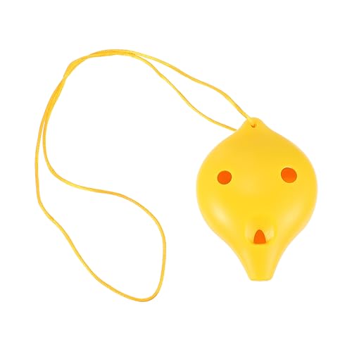 DECHOUS 1 Stück Okarina Eulenrufinstrument Einfaches Instrument Musikalische Feuerflöte Pan Whistle Einzigartige Instrumente Blockflöte Medaillon Des Deckels Musikinstrument Gelbes von DECHOUS
