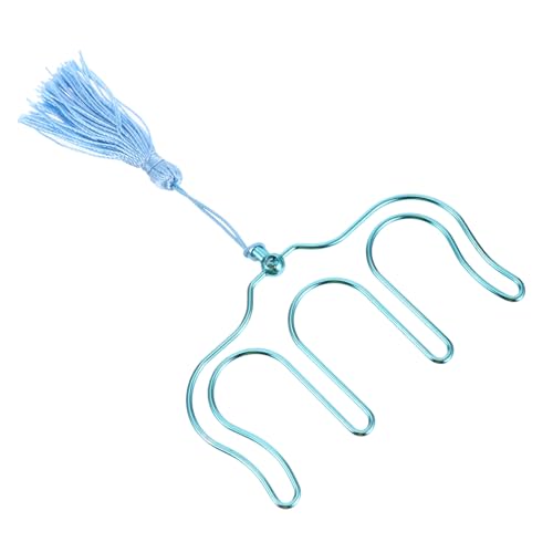 DECHOUS 1 Stück Quasten-notenclip Buchclip Musikbuchhalter Musikseitenhalter Klein Geformt Notenhalter-clip Musik Büroklammern Metal Music Book Holder Musikseitenclip Metall Blue von DECHOUS