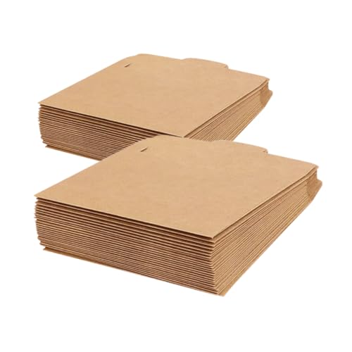 DECHOUS 100 Stück Disc-tasche Leere -hülle Dvd-aufbewahrungshüllen Erinnerungsumschläge Kleine Papiertüten -hüllen Aus Papier Kleine Braune Taschen Papphüllen Light Brown Kraftpapier von DECHOUS