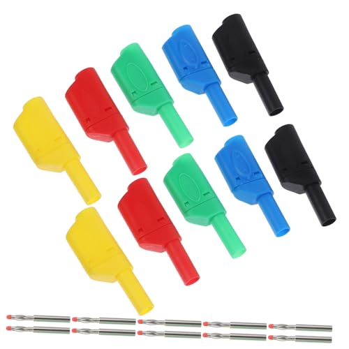 DECHOUS 10Stücke Bananenstecker Isolierte Steckverbinder Für Lautsprecher Multimeter Langlebig Verschleißfest Für DIY Kabel von DECHOUS