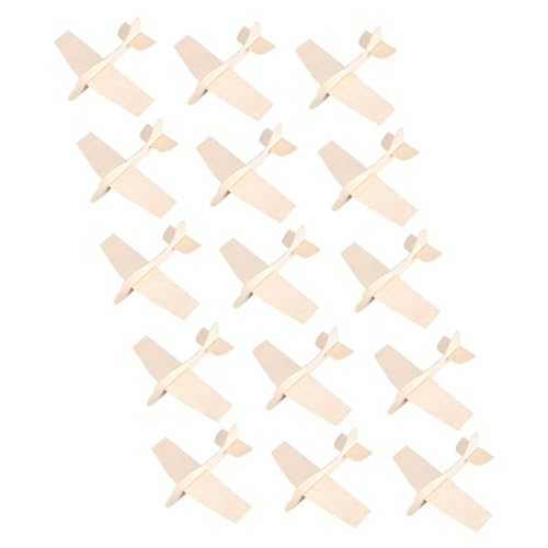DECHOUS 15 Stück Modellflugzeug Aus Holz Puzzle Unfertige Holzflugzeuge Dekoratives Graffiti- Leeres Modell Bemalen Unvollendete Holzverzierung Flugzeugspielzeug Aus Holz von DECHOUS