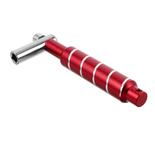DECHOUS Drum-Tuner Stimmgerät für Perkussionstrommeln Schlagzeug-Tuner universeller Schlagzeug-Stimmschlüssel Aluminium rot von DECHOUS