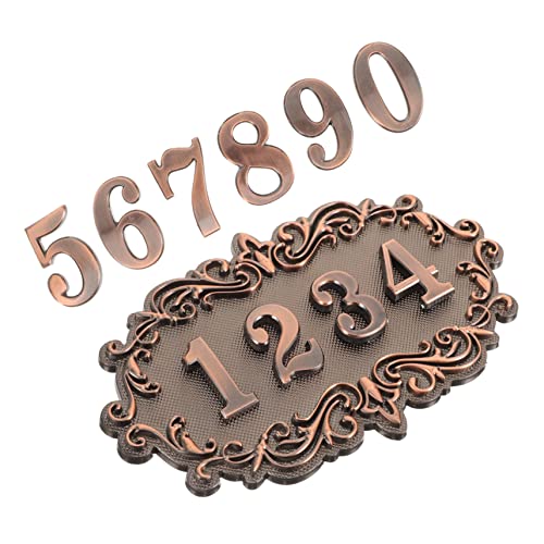 DECOMELODY 1 Satz Hausnummer Vinyl Briefkasten Türnummer Groß Zahlen Platte Häuser Retro Schild An Der Haustür Adresse Willkommen Hausschilder Für Draußen Plakette Mit Postfachnummern Abs von DECOMELODY