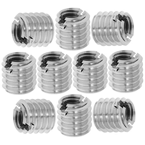 DECOMELODY 10 Stück Gewindereparatureinsätze Ersatzteile für Stehlampen Kfz-Mutternsteckschlüssel Lampenteile Hardware Gewindeadapterhülsen-Reduziermutter Rostfreier Stahl Silver DECOMELODY 10 Stück Gewindereparatureinsätze Ersatzteile für Stehlampen Kfz-Mutternsteckschlüssel Lampenteile Hardware Gewindeadapterhülsen-Reduziermutter Rostfreier Stahl Silver von DECOMELODY