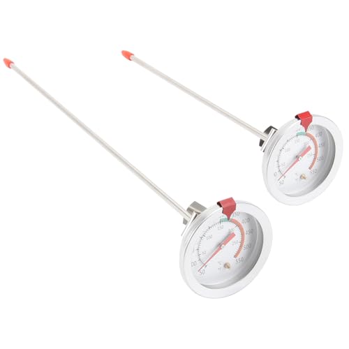 DECOMELODY 2Stücke Küchenthermometer mit Clip Hochtemperatur Backthermometer für Präzise Messungen für Frittieren Grillen Einfach zu Bedienen von DECOMELODY