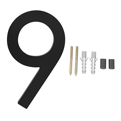 DECOMELODY Hausnummern Türschild Nummer der Haustür außen Vinyl Selbstklebender Nummernaufkleber Zahlen house number Hausnummerplatte Adressschild dekorative Zahl Zimmertornummer Acryl Black von DECOMELODY
