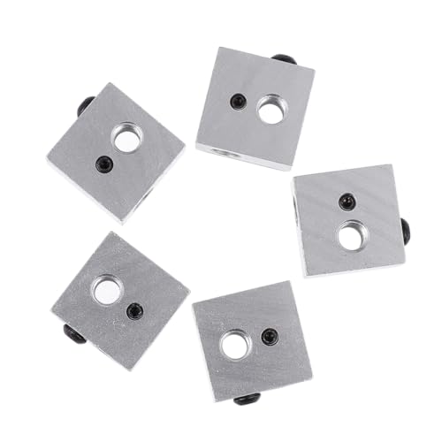 DECORNIJIA 5 Stück Heizung Block Heizung Block 3D Drucker Teile Legierung Silber von DECORNIJIA