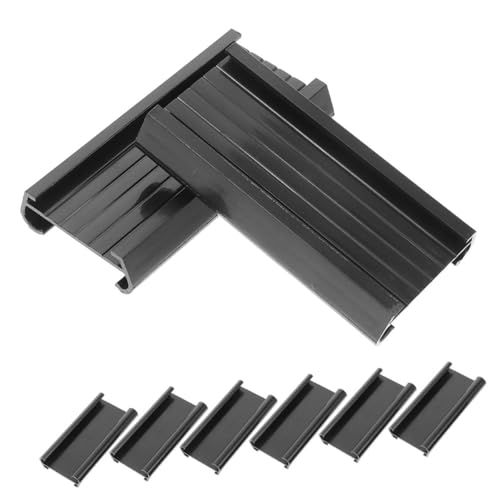 DECORNIJIA 8 Stück Plastiketikett Namensetiketten Regal ziehen um Bibliothek Etiketten für Aufbewahrungswürfel aus Stoff Aufstecketiketten für Vorratsbehälter PVC Black von DECORNIJIA