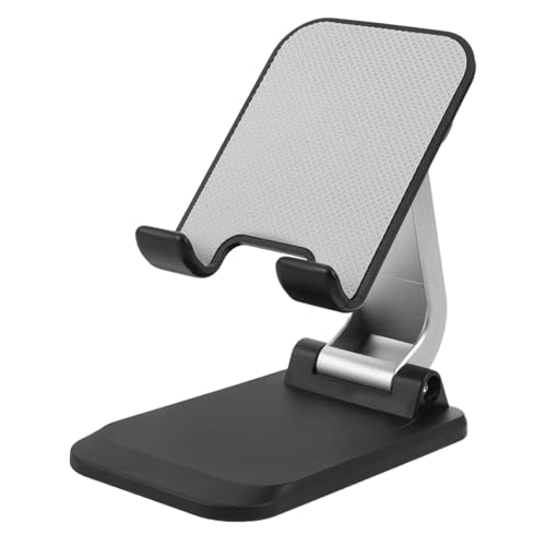 DECORNIJIA Faltbarer Aluminium Legierungs Handyhalter für Schreibtisch Einstellbarer Telefonständer für Tablets Mobiltelefone für Büroarbeit Stabil Tragbar von DECORNIJIA